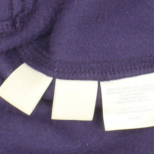 Lands' End Women's Purple Fleece Jacket XL Tall