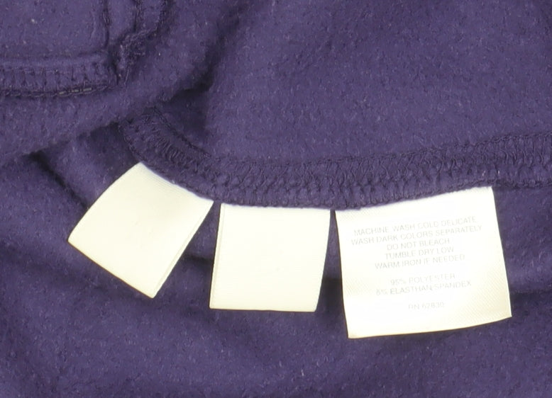 Lands' End Women's Purple Fleece Jacket XL Tall