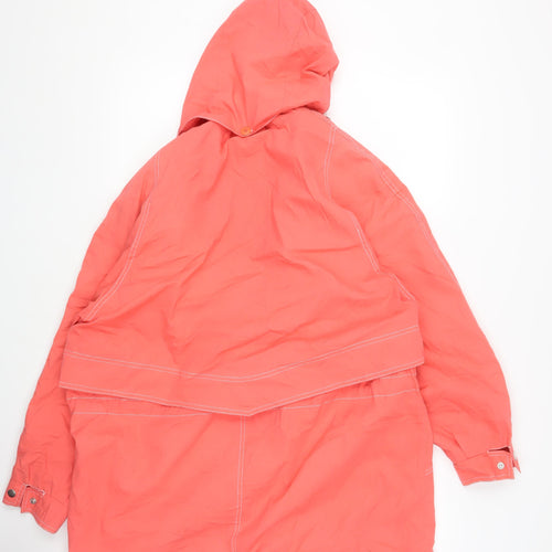 Berkertex Women's Red Parka Coat 14-16 Hooded & Pocketed
