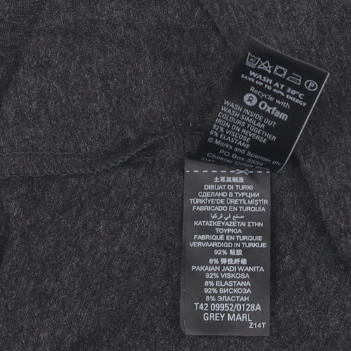 Marks and Spencer Women's Grey Wrap Dress Size 16