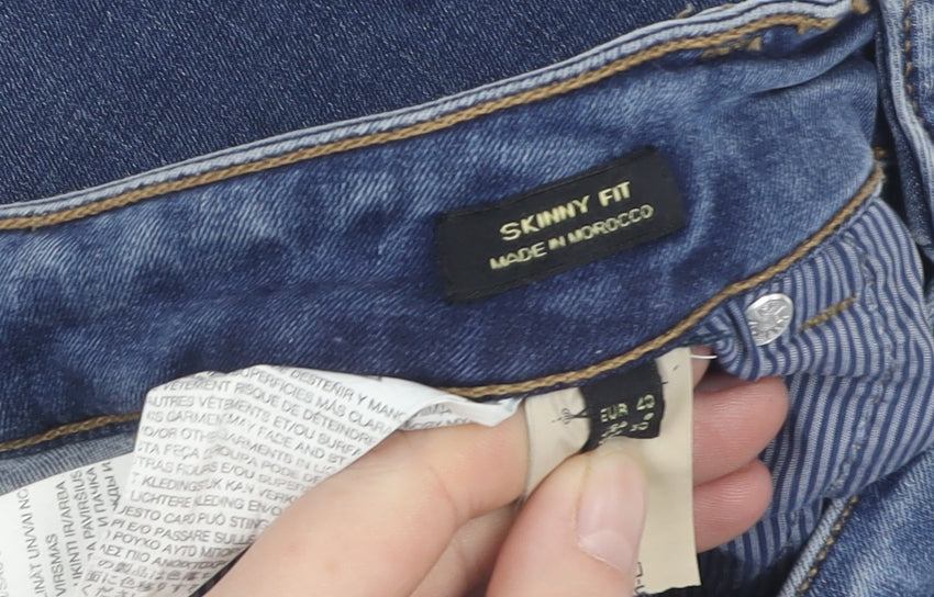 Massimo Dutti Women's Blue Skinny Jeans, Size 12