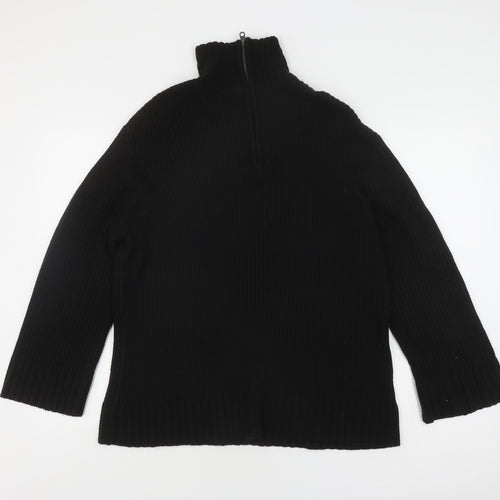 H&M Unisex Black S Pullover Jumper with High Neck