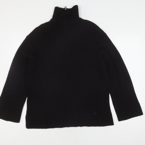 H&M Unisex Black S Pullover Jumper with High Neck