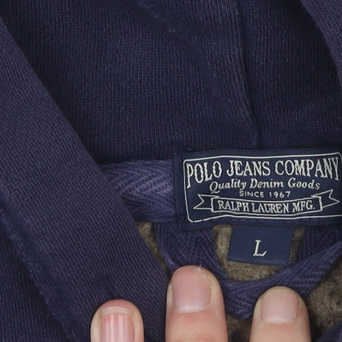 Ralph Lauren Men's Blue Pullover Hoodie L