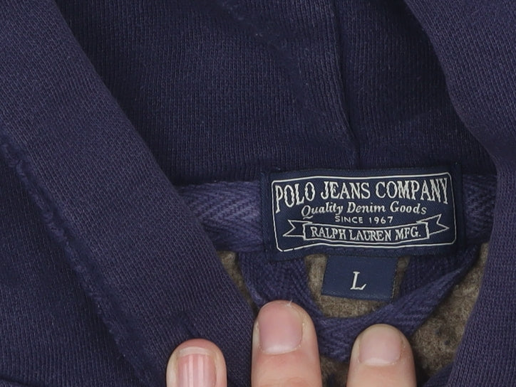 Ralph Lauren Men's Blue Pullover Hoodie L