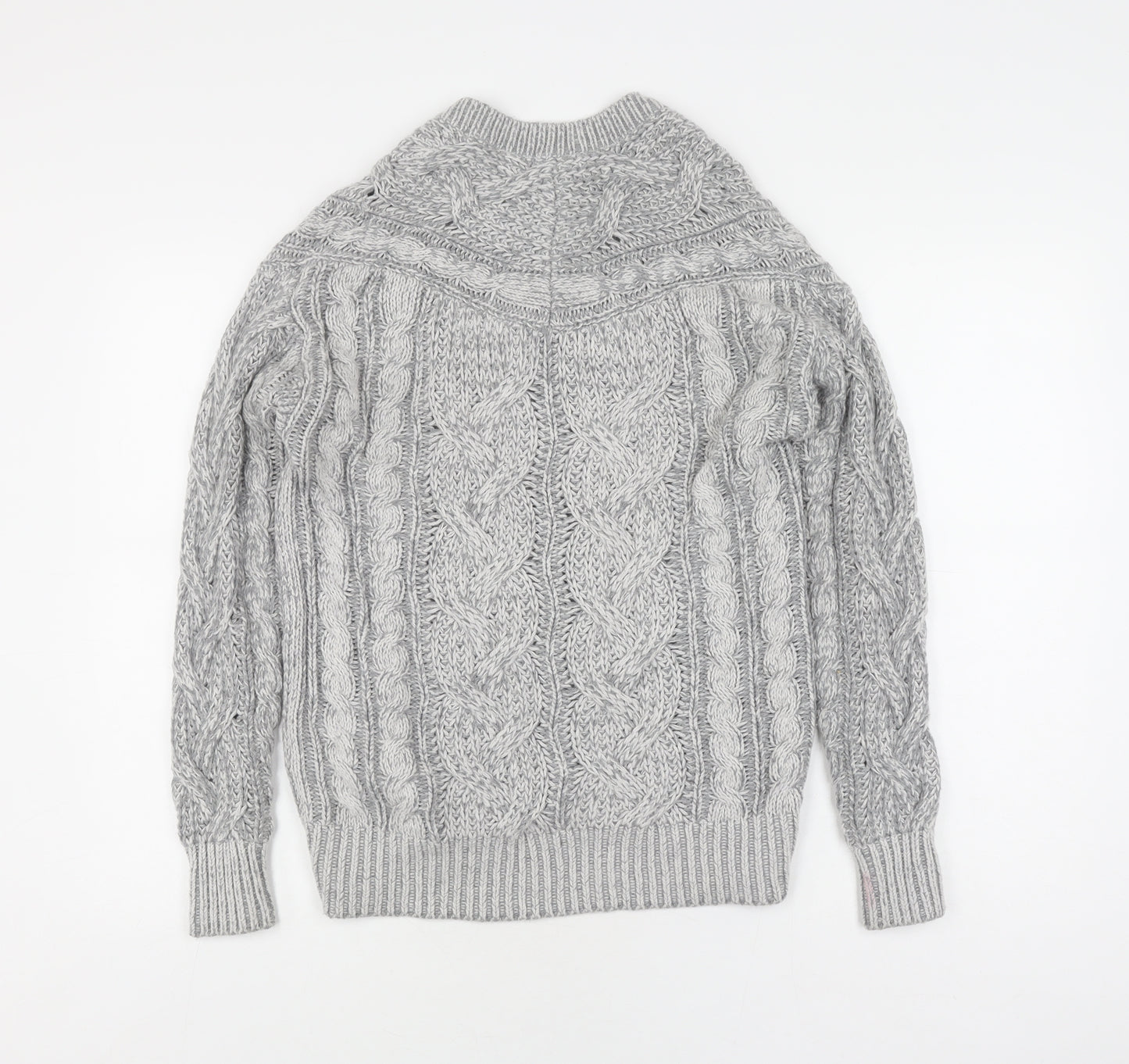 Reiss Women’s Grey Cable-Knit Jumper, Size S