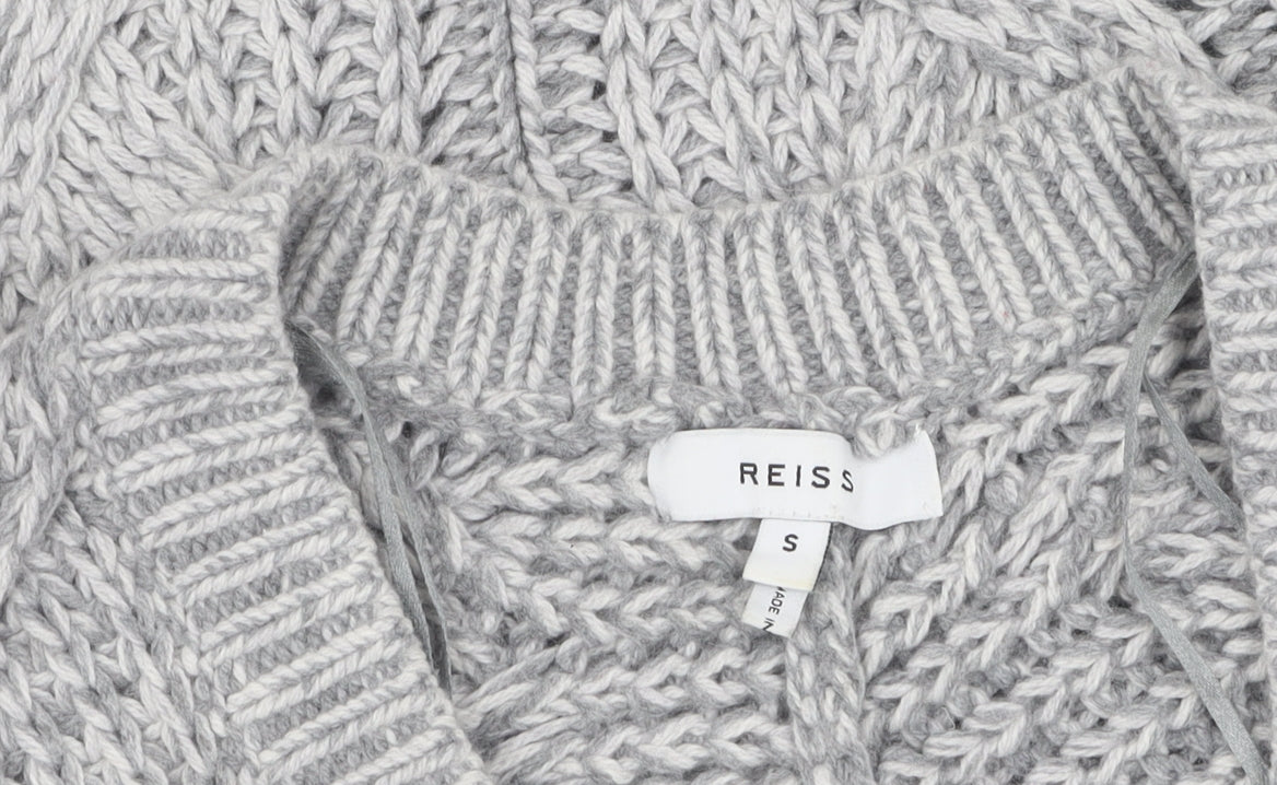 Reiss Women’s Grey Cable-Knit Jumper, Size S