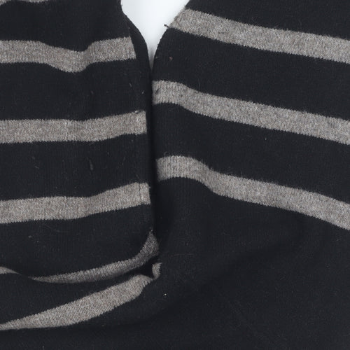 Marks and Spencer Women's Black Striped XL Pullover Jumper
