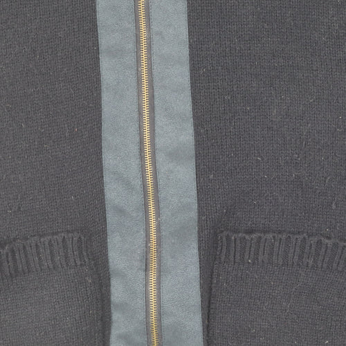 Jason Jones Men's Black Wool Zip-Up Jacket, Size L