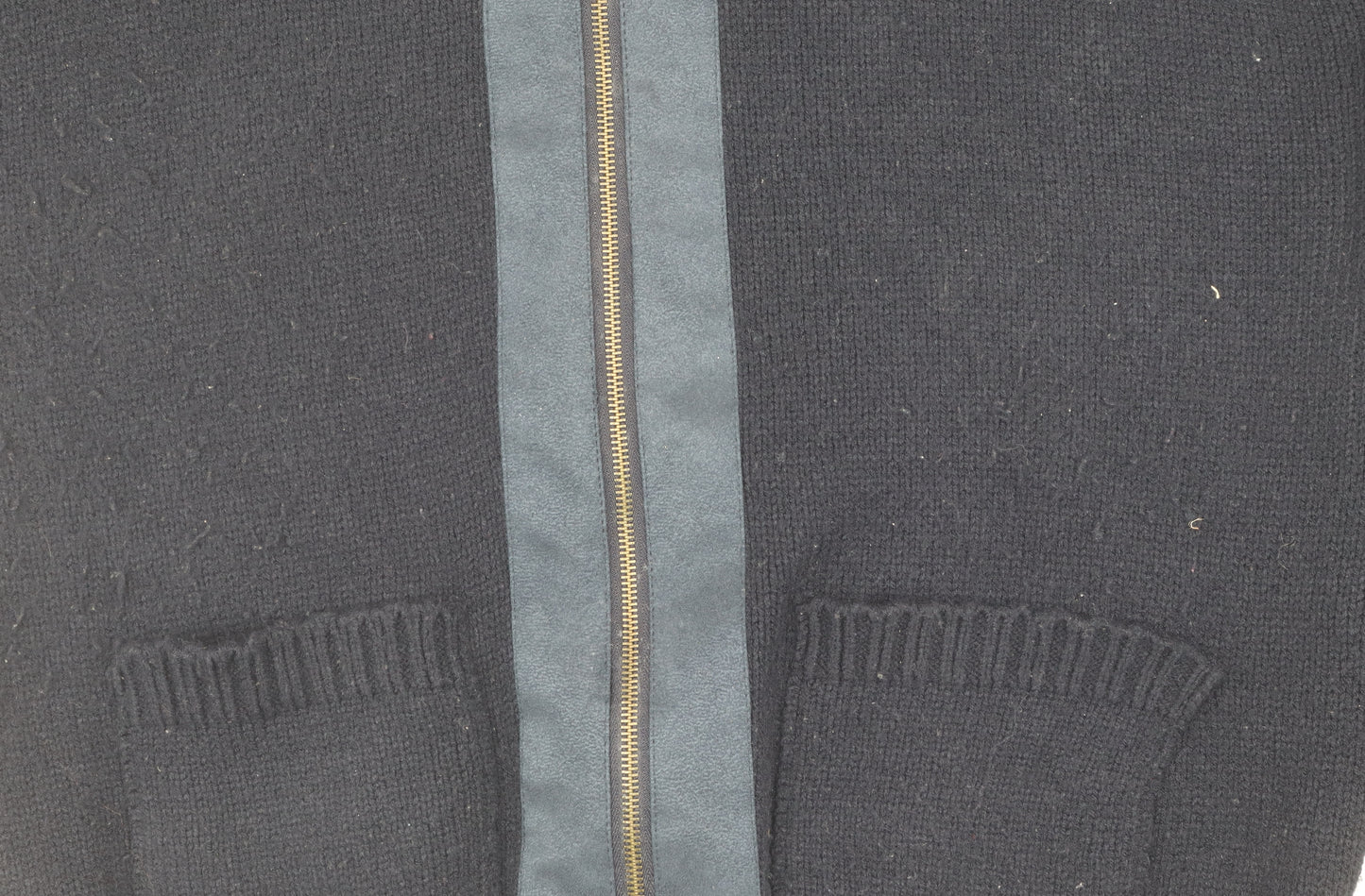 Jason Jones Men's Black Wool Zip-Up Jacket, Size L
