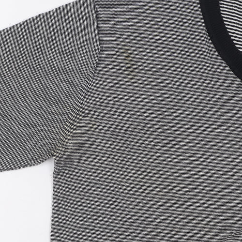 Dissident Men's M Striped V-Neck Cotton Jumper