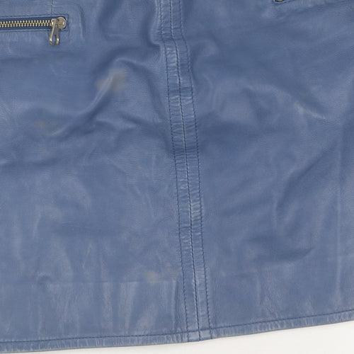 Ted Baker Women's Blue Leather Pencil Skirt XS