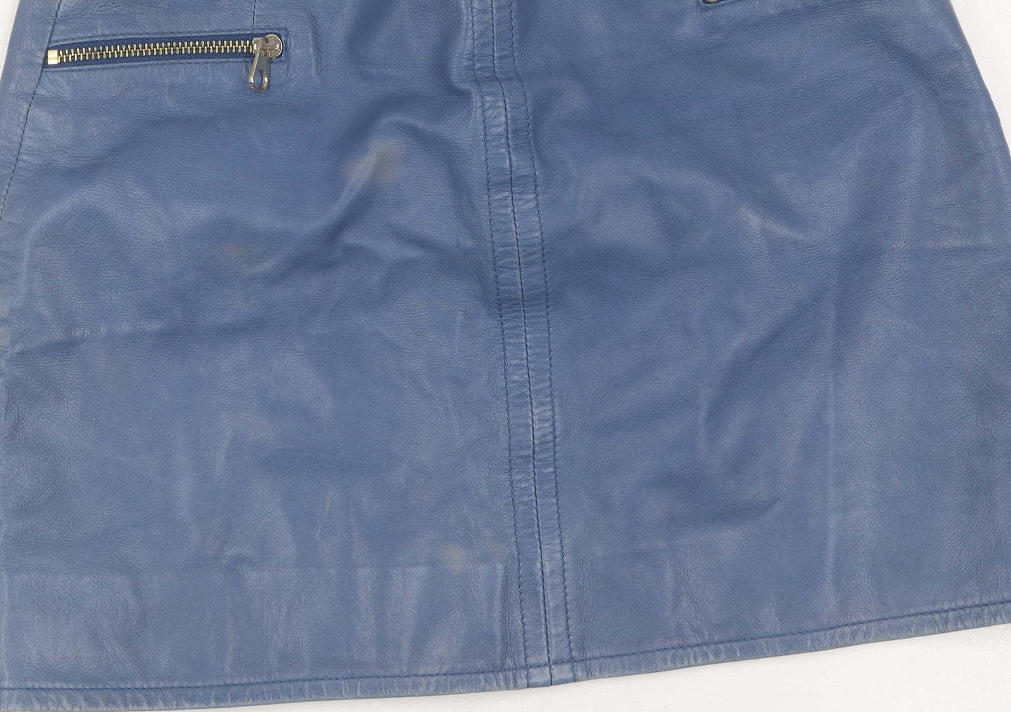 Ted Baker Women's Blue Leather Pencil Skirt XS