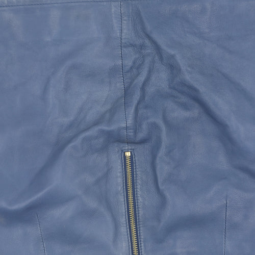 Ted Baker Women's Blue Leather Pencil Skirt XS