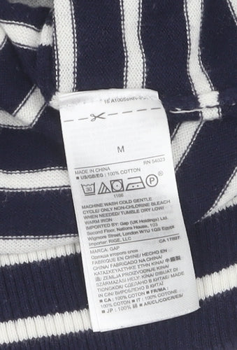 Gap Women's Blue Striped Pullover Jumper M