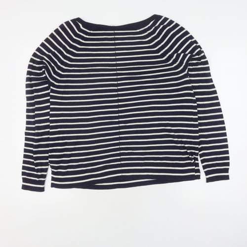 Gap Women's Blue Striped Pullover Jumper M