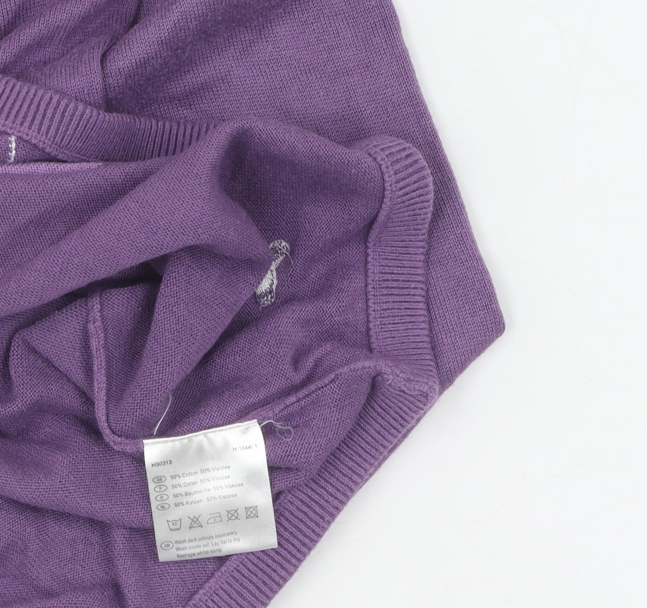 Hawkshead Women's Purple Argyle Knit Jumper - Size 18