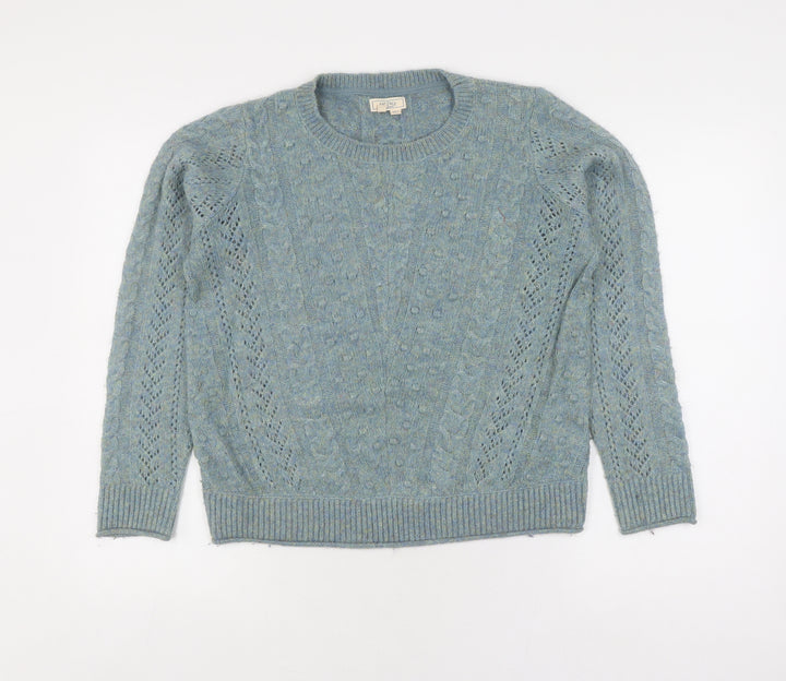 FatFace Women's Blue Cable-Knit Jumper, Size 8