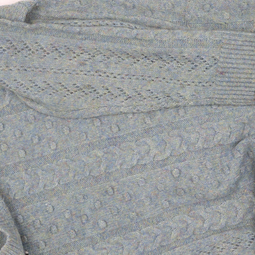 FatFace Women's Blue Cable-Knit Jumper, Size 8