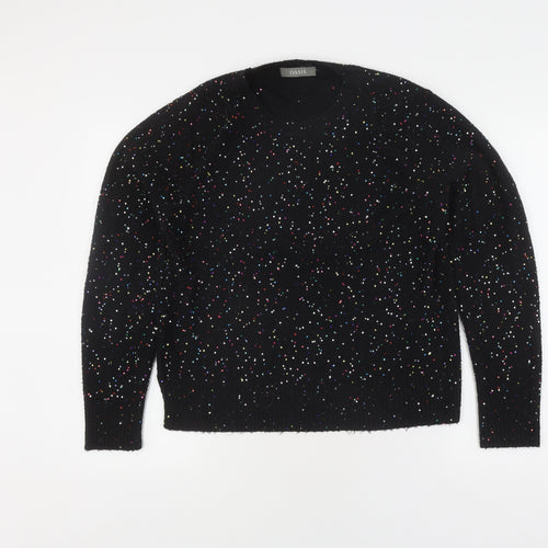 Oasis Women's Black Sequin Pullover Jumper, Size L