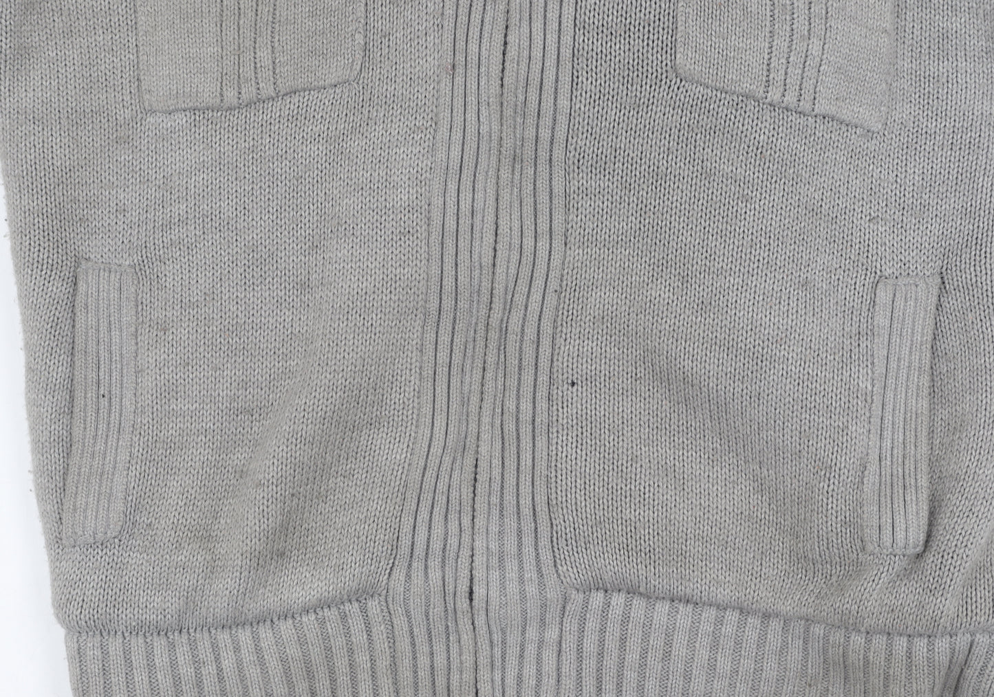 Dissident Men's Grey Hooded Knit Jacket XL
