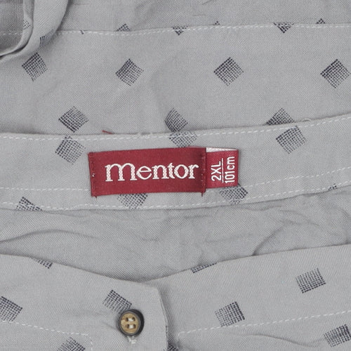 Mentor Women's Grey Tunic Blouse 2XL