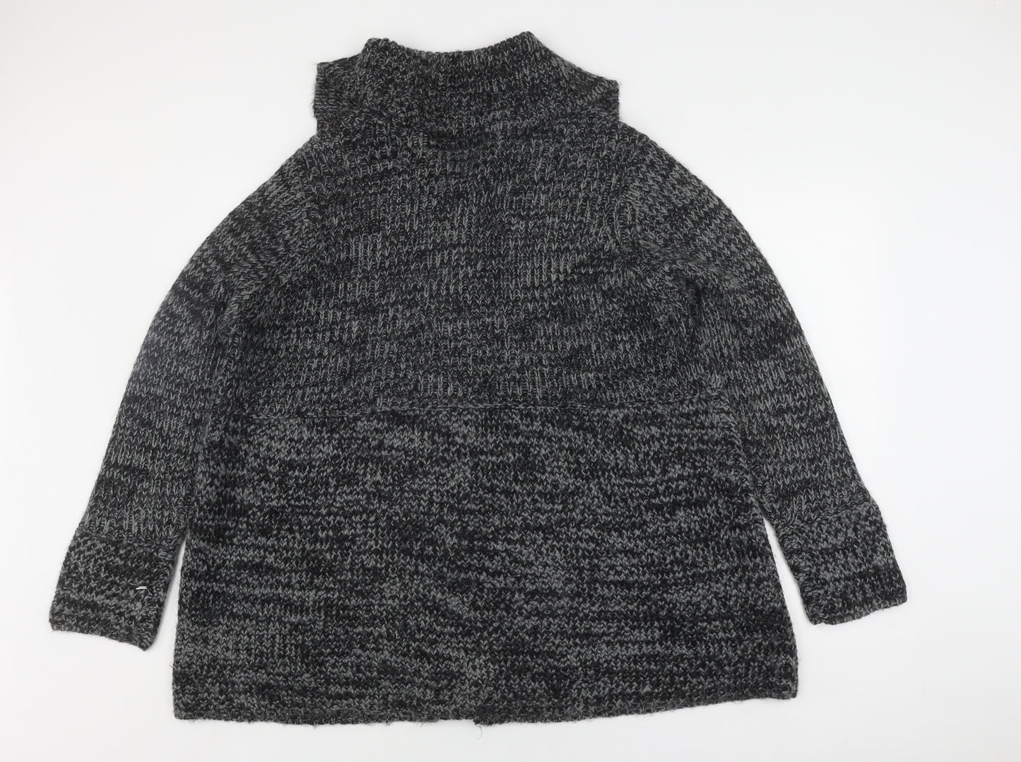 Bm Casual Women's Grey Cardigan XL Mock Neck