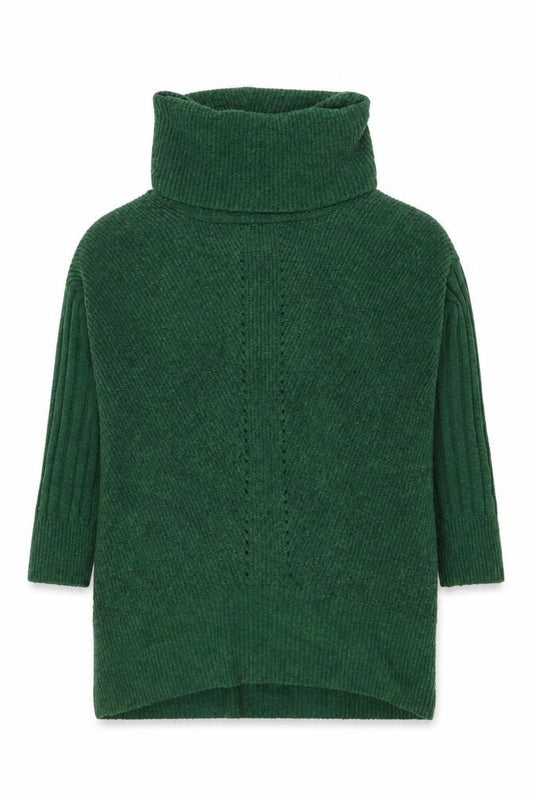 Red Herring Women's Green Roll Neck Jumper Size M