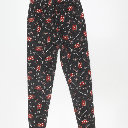 Friends Girls Black Pyjama Set, 6-8 Years, Christmas Theme