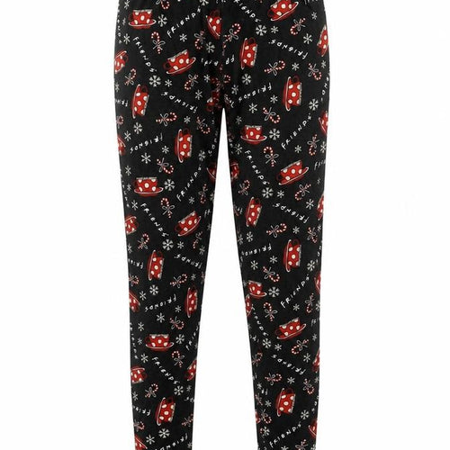 Friends Girls Black Pyjama Set, 6-8 Years, Christmas Theme
