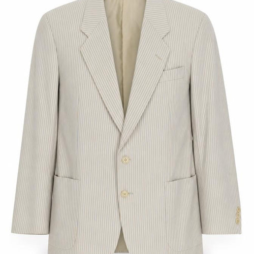 Gurteen Men's Beige Striped Blazer, 42R, Regular Fit