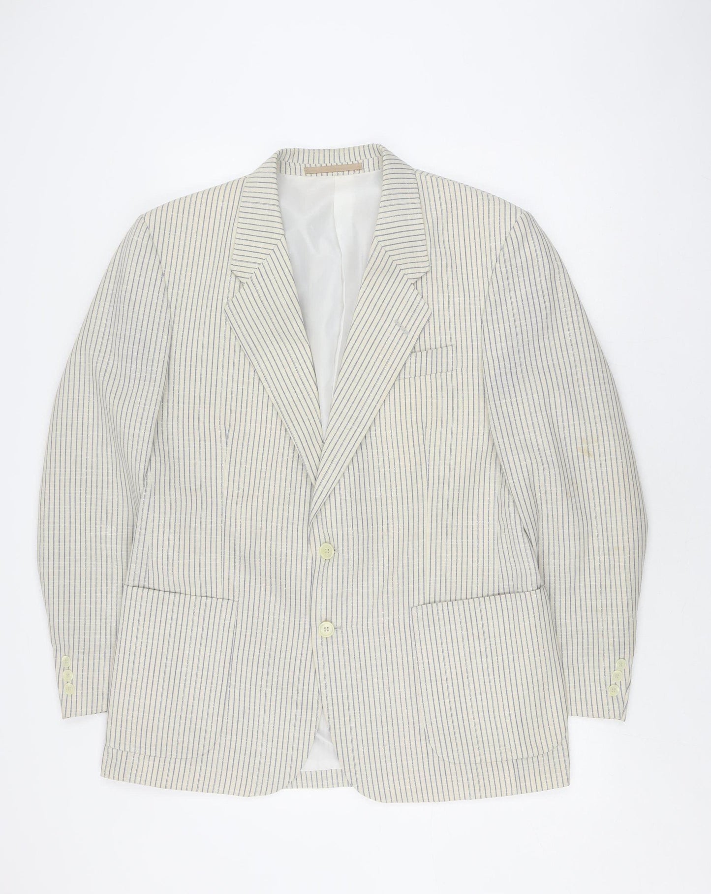 Gurteen Men's White Striped Blazer, 42R, Two-Button