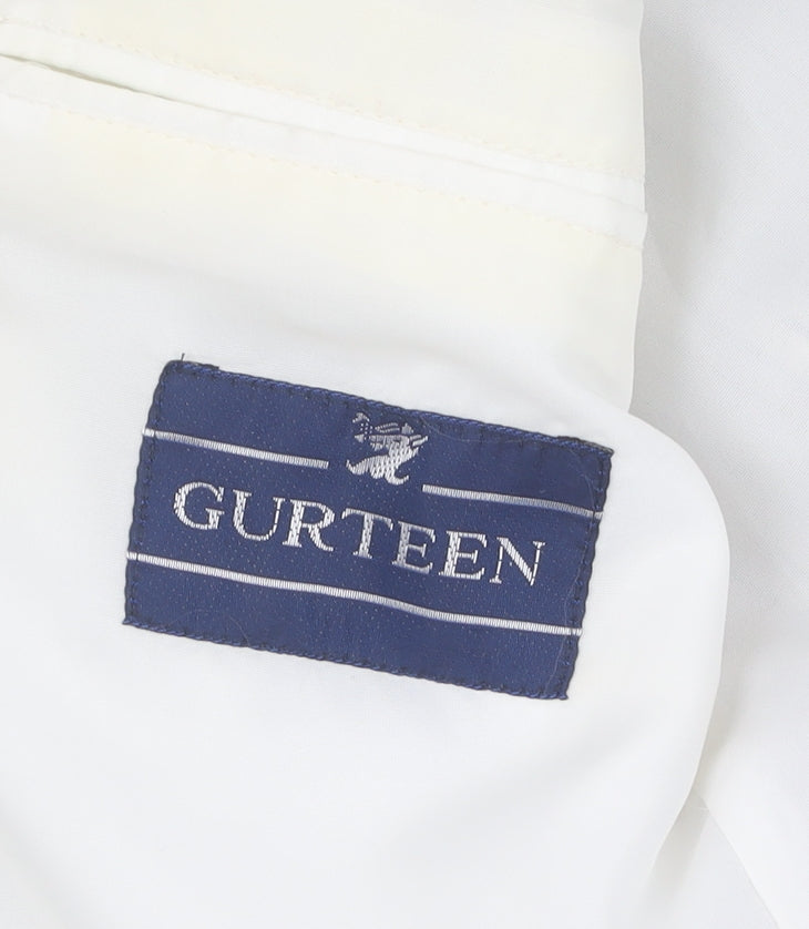 Gurteen Men's White Striped Blazer, 42R, Two-Button