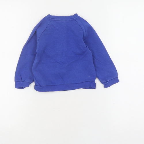 Adidas Unisex Baby Blue Pullover Jumper 12-18 Months