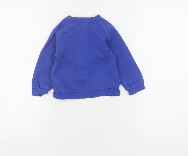 Adidas Unisex Baby Blue Pullover Jumper 12-18 Months