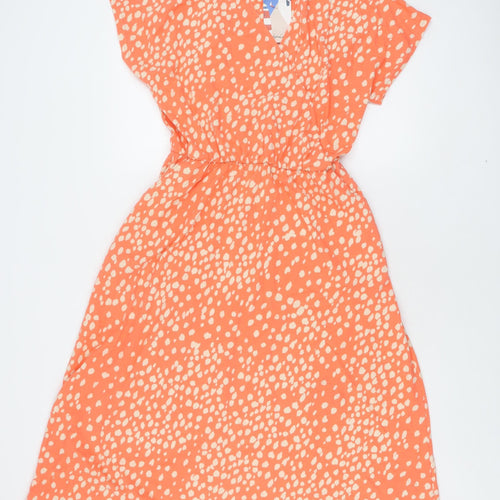 Joules Women's Orange Polka Dot Dress Size 12