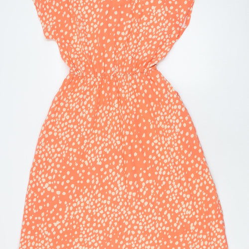 Joules Women's Orange Polka Dot Dress Size 12