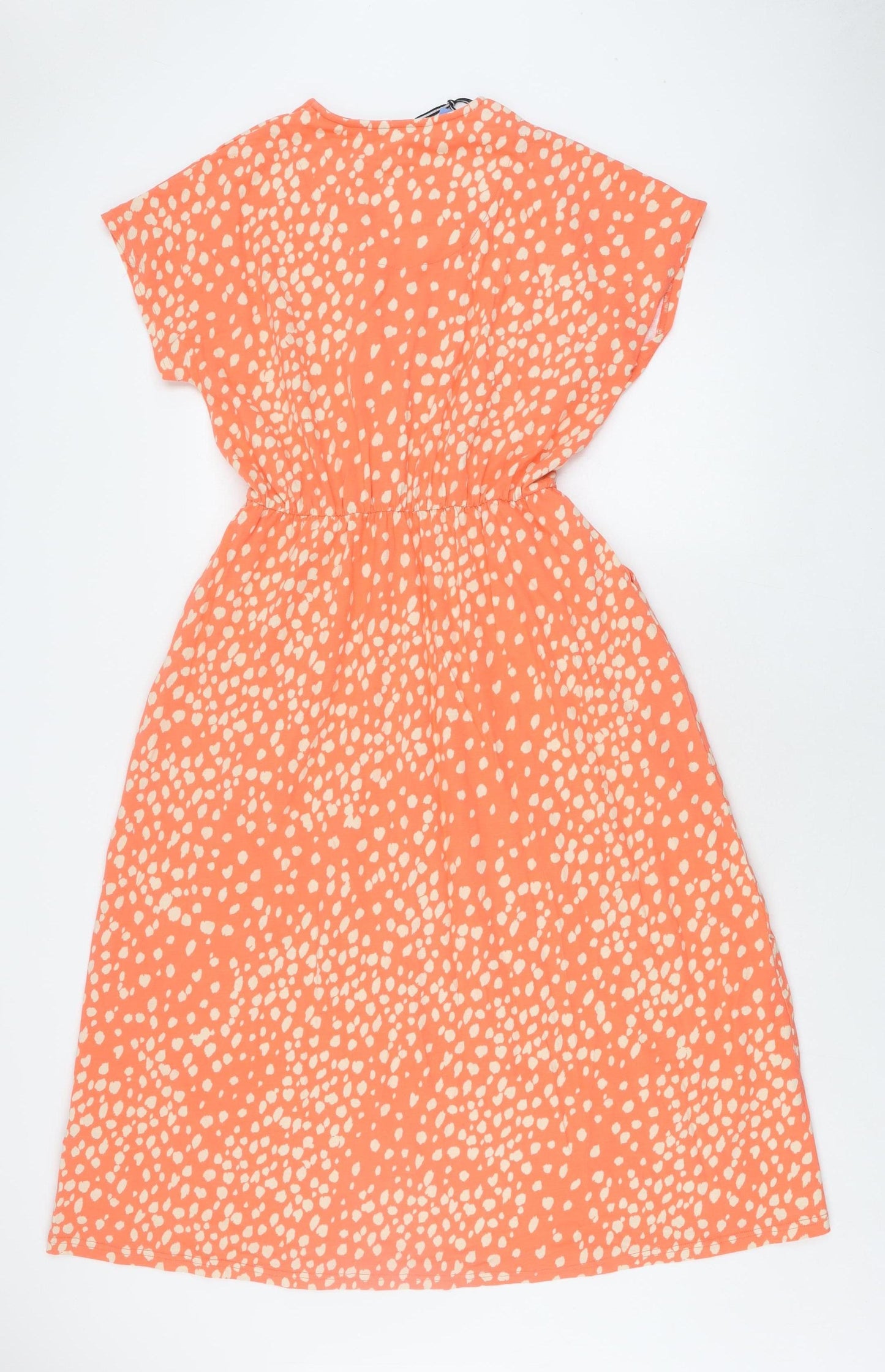 Joules Women's Orange Polka Dot Dress Size 12