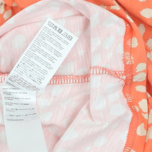 Joules Women's Orange Polka Dot Dress Size 12