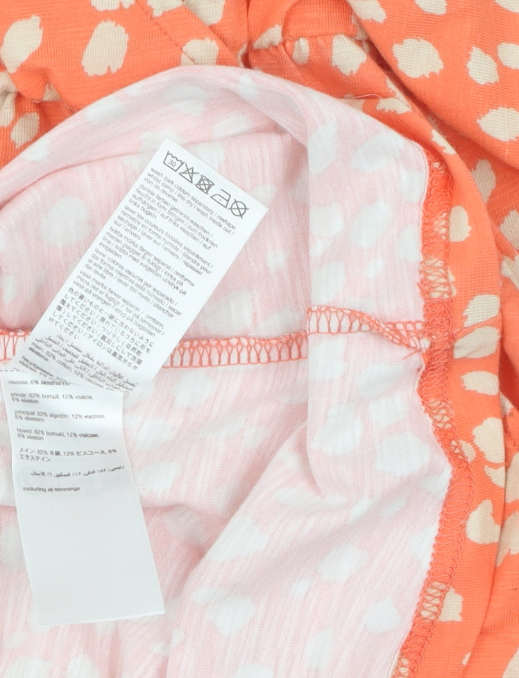 Joules Women's Orange Polka Dot Dress Size 12