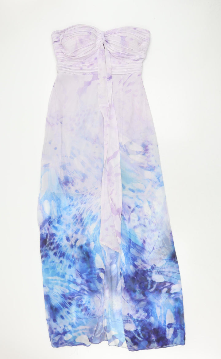 Lipsy Women's Multicoloured Strapless Maxi Dress Size 10