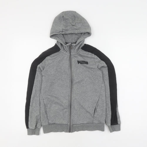 Puma Boys Grey Full Zip Hoodie 11-12 Years