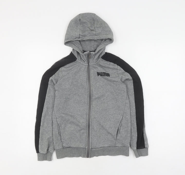 Puma Boys Grey Full Zip Hoodie 11-12 Years
