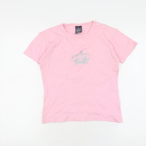 Victoria Beckham Women's Pink L T-Shirt, Embroidered Design
