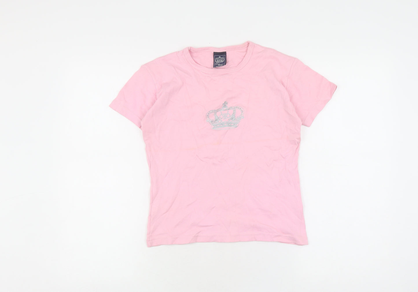 Victoria Beckham Women's Pink L T-Shirt, Embroidered Design