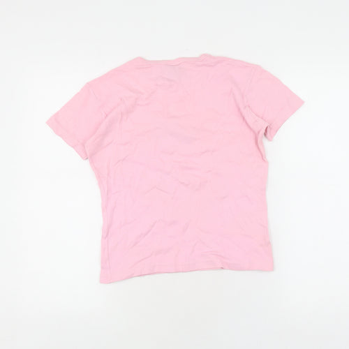 Victoria Beckham Women's Pink L T-Shirt, Embroidered Design