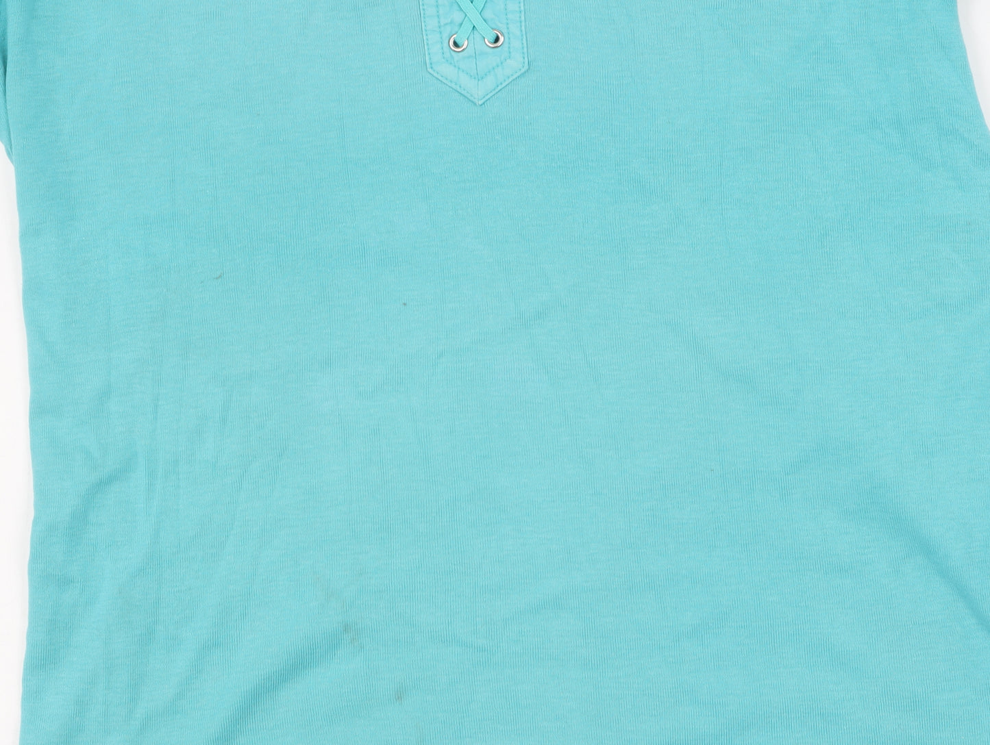 Karen Scott Women's Blue Polo Short Sleeve Top M