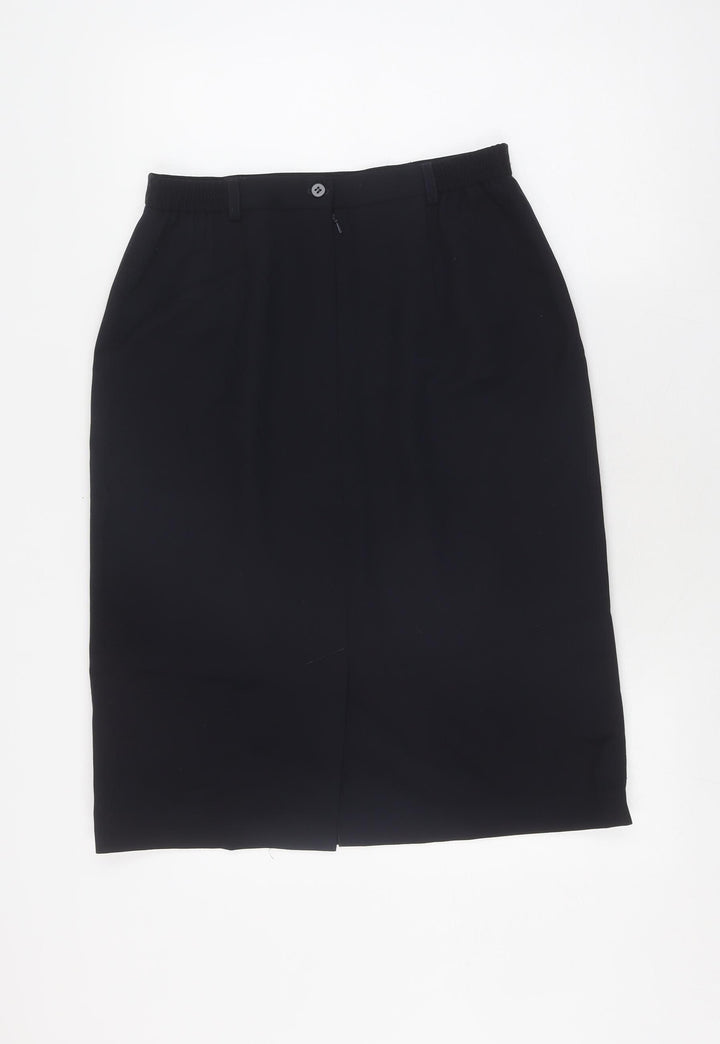 Viyella Women's Black Pencil Skirt Size 14, Business Casual
