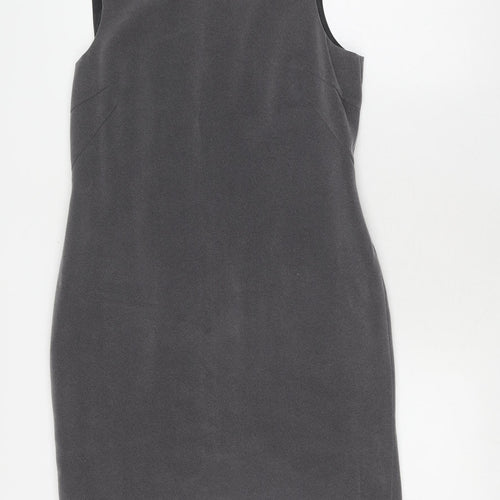 Next Petite Women Grey Sheath Dress Size 12