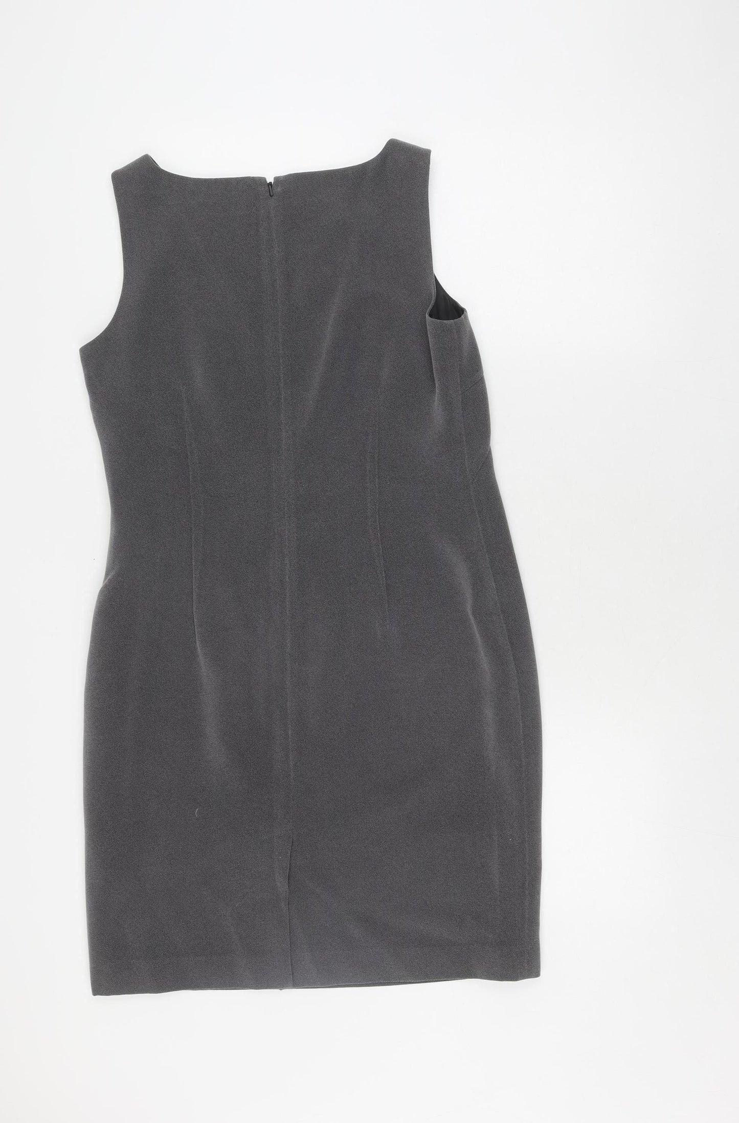 Next Petite Women Grey Sheath Dress Size 12